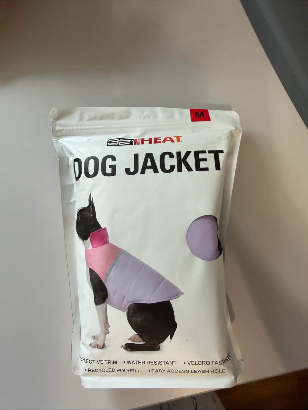 32 Degrees Pink and Lavender Dog Jacket Size Medium NWT